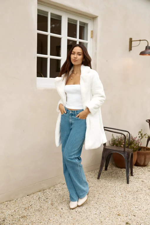 Fuzzy Feeling Coat White