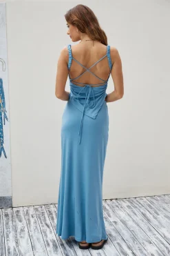 Girls Night Asymmetrical Tank Top Blue