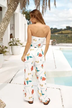 Glass Half Full Strapless Crop Top Green