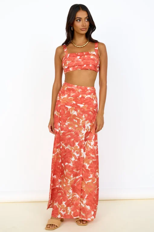Golden Sunset Crop Top Orange