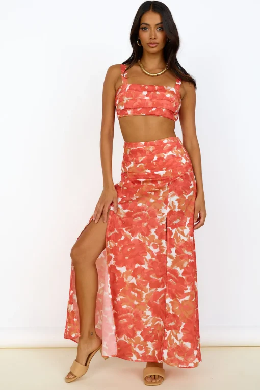 Golden Sunset Crop Top Orange