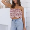 Golden Time Crop Top Pink