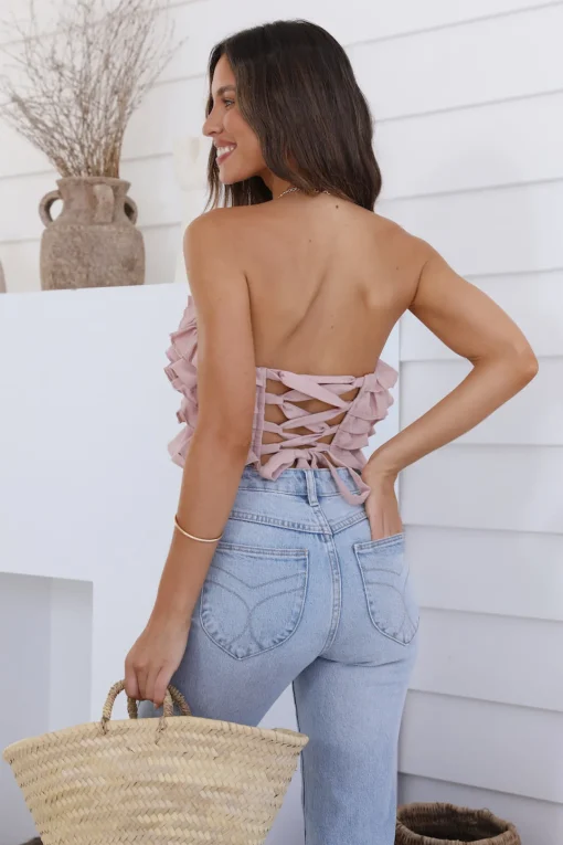 Golden Time Crop Top Pink
