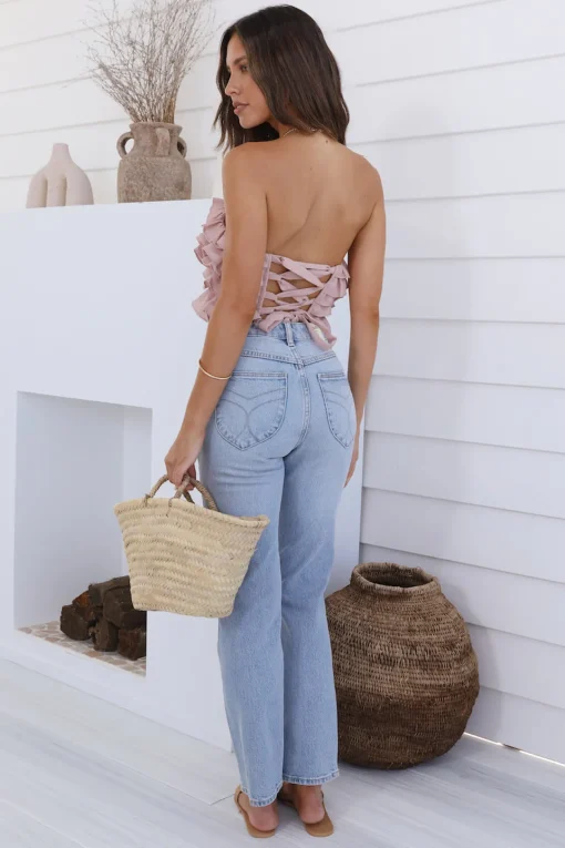 Golden Time Crop Top Pink
