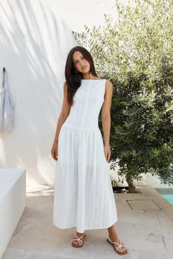 Halo Haven Maxi Dress White