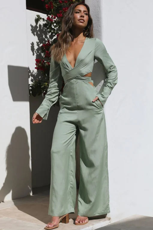 Happy Moments Jumpsuit Sage