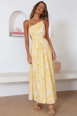 Haze Glow Maxi Dress Yellow