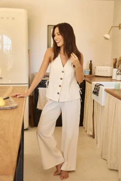 Heading South Vest Top Beige