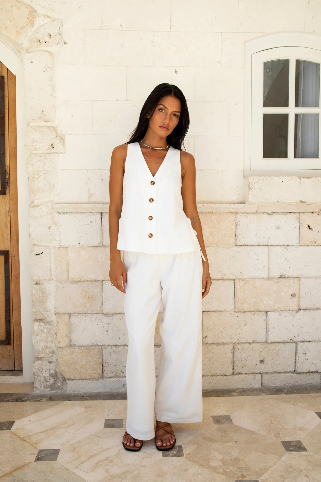 Heading South Vest Top White