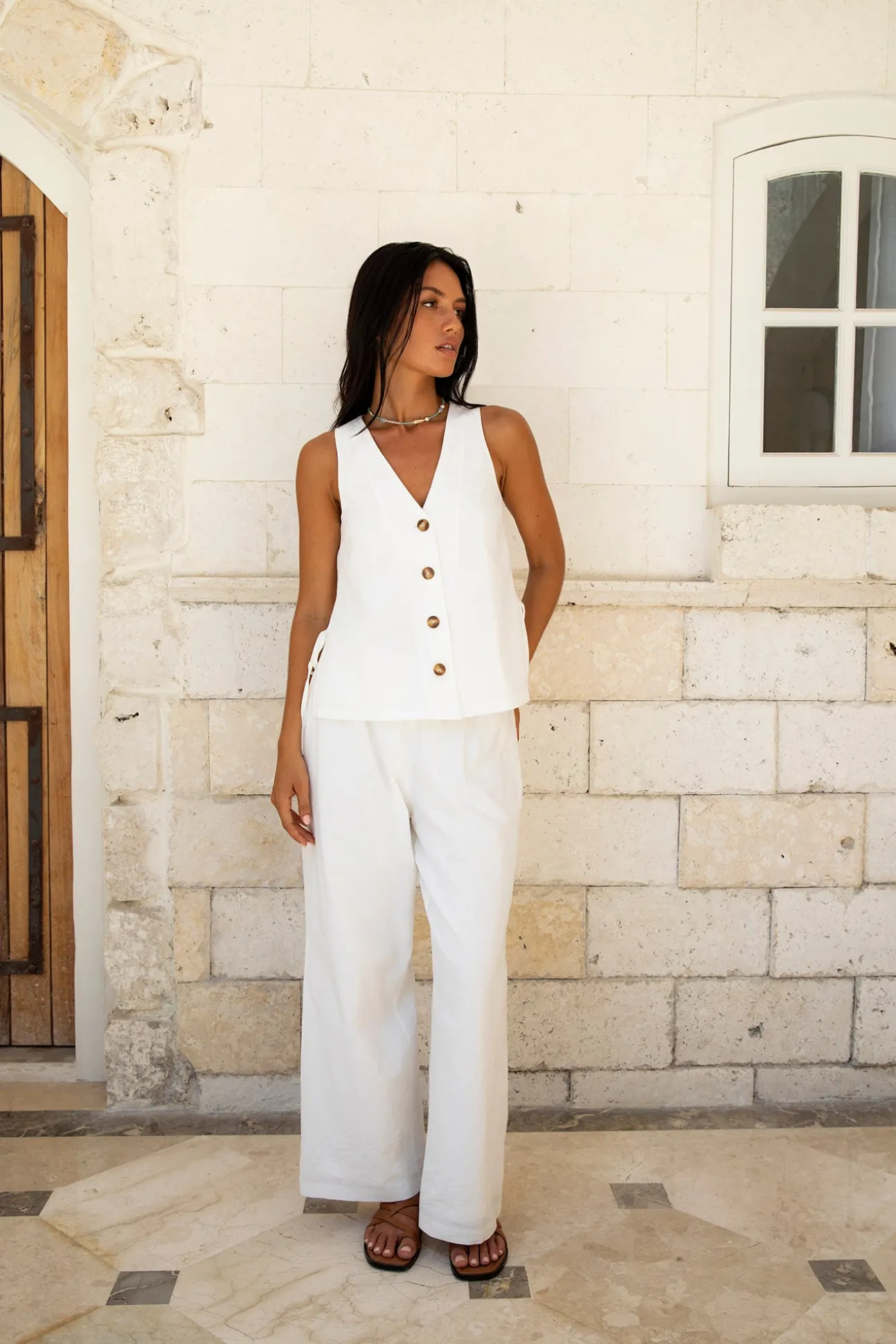 Heading South Vest Top White