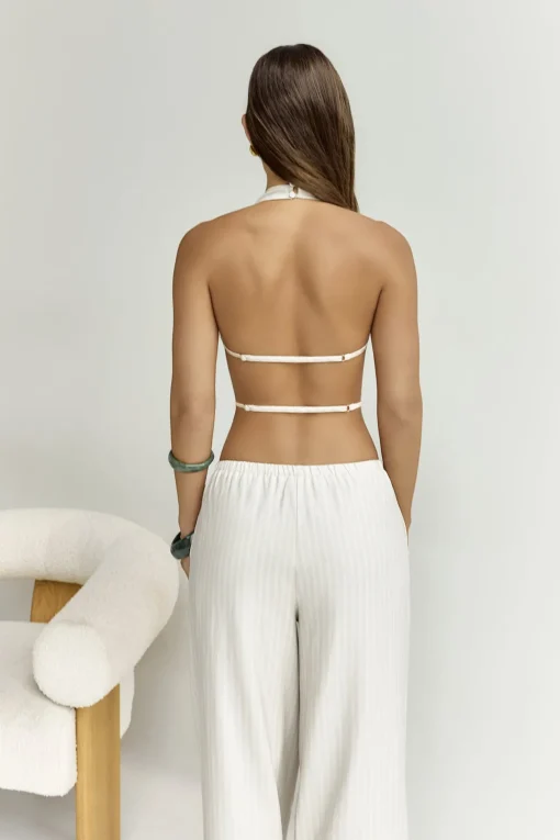 Heather Top Stone Pinstripe