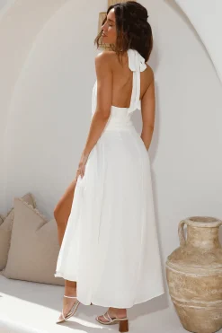 Heaven Can Wait Maxi Dress White