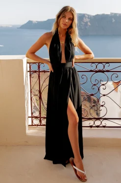 HELLO MOLLY Dedicated Song Maxi Dress Black