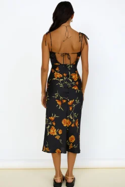 HELLO MOLLY Fool Me Once Midi Dress Black