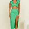 HELLO MOLLY Pixie Fun Crop Top Green