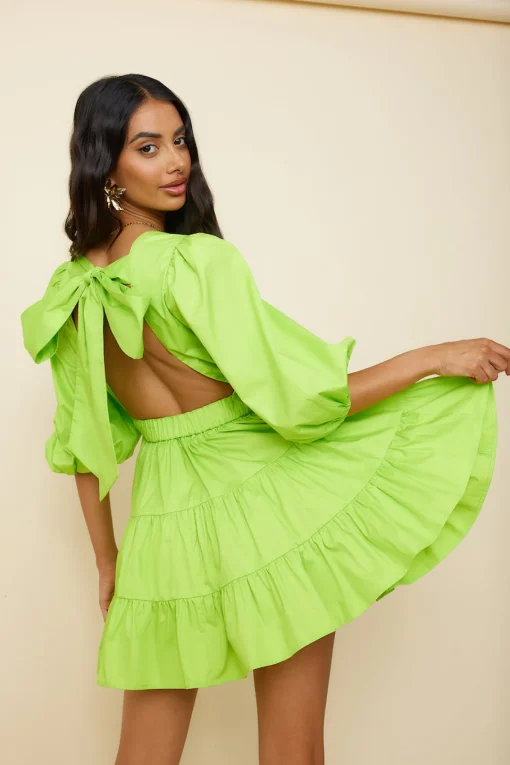 HELLO MOLLY Sweetest Treat Mini Dress Lime