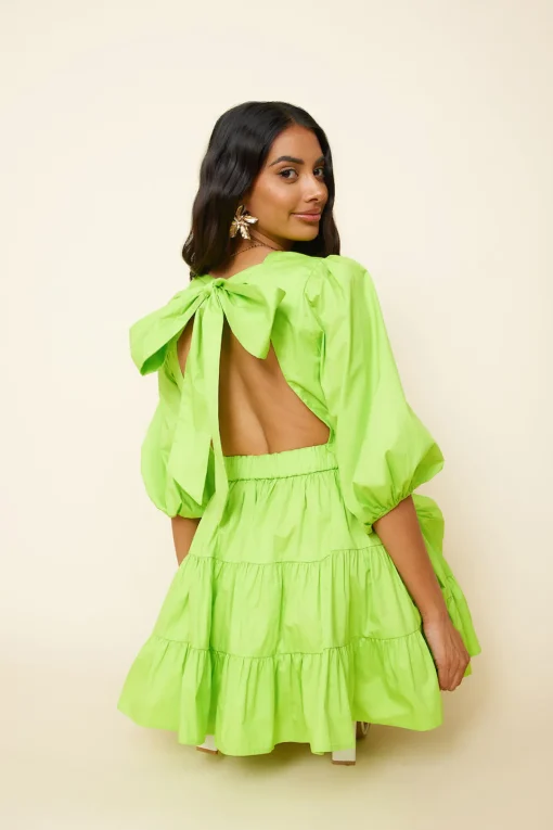 HELLO MOLLY Sweetest Treat Mini Dress Lime