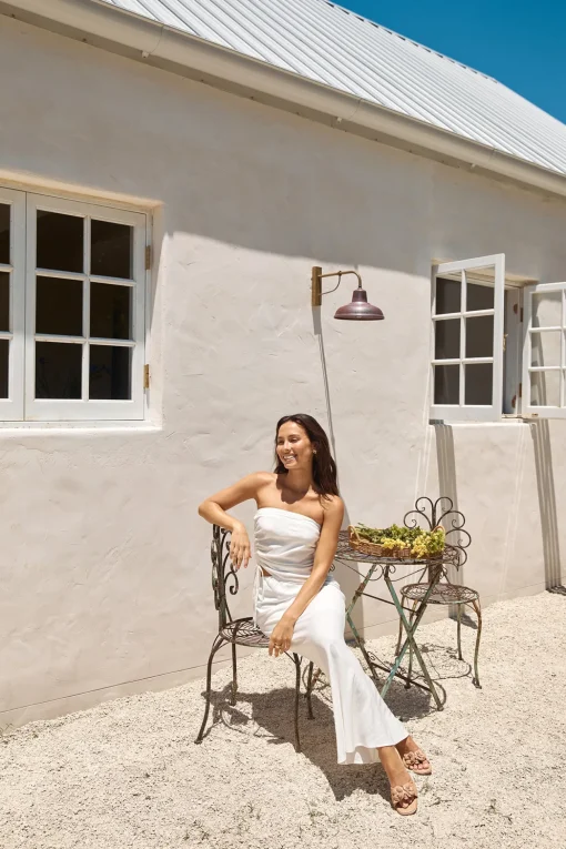 Hidden Oasis Linen Maxi Skirt White