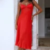 In This Lifetime Midi Dress Red