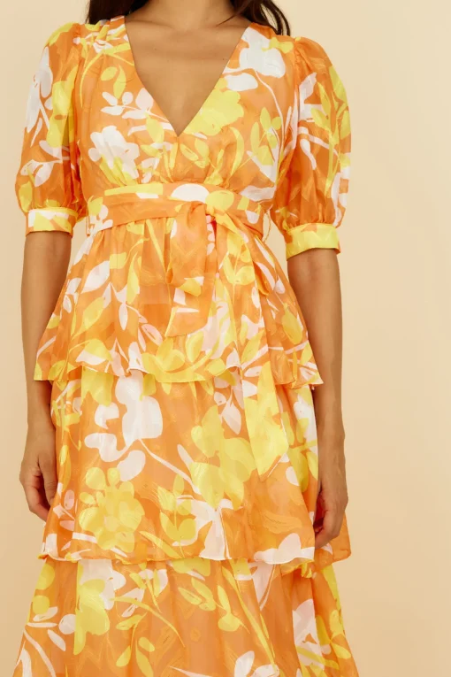 Inflorescence Maxi Dress Yellow