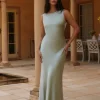 Isabel Carmona Midi Dress Sage Green