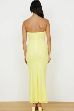 Josephine Strapless Maxi Dress Yellow