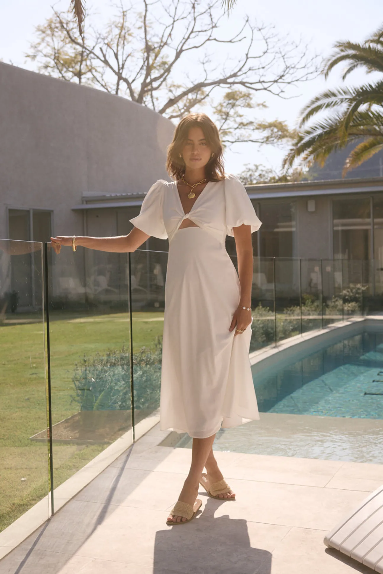 Jungle Adventure Maxi Dress White