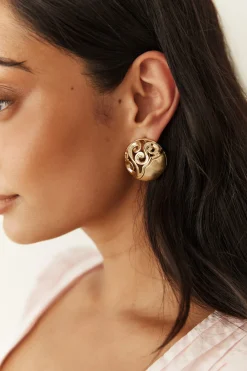 18K Gold Plated Athena Earrings Gold