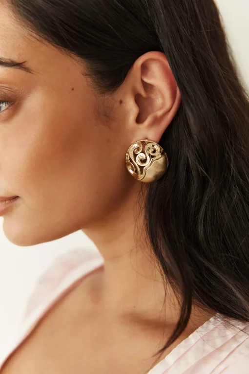 18K Gold Plated Athena Earrings Gold