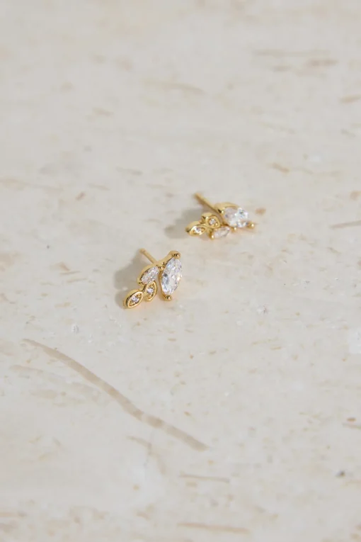 18K Gold Plated Autumn Leaves Earrings Gold