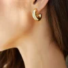 18K Gold Plated On Trend Earrings Gold