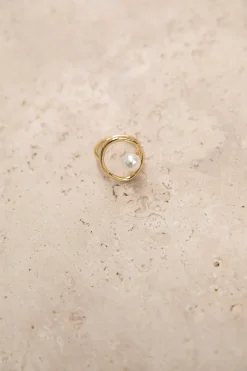 18k Gold Plated Pippa Pearl Ring Gold