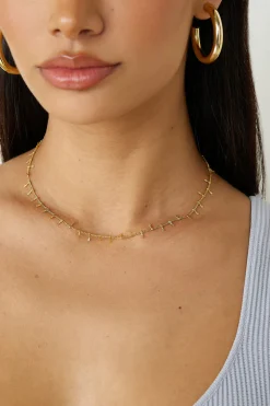18K Gold Plated Queen Things Necklace Gold
