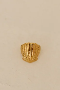 18K Gold Plated Shimmering Treasure Ring Gold