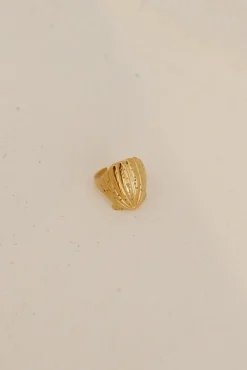 18K Gold Plated Shimmering Treasure Ring Gold