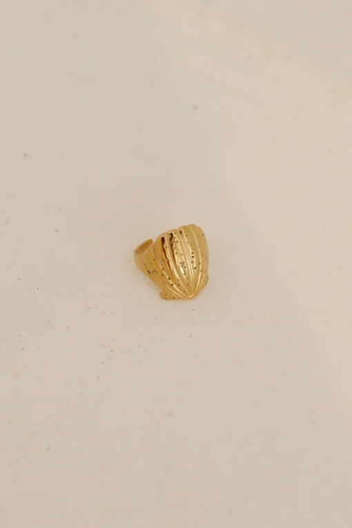 18K Gold Plated Shimmering Treasure Ring Gold
