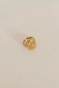 18K Gold Plated Shimmering Treasure Ring Gold