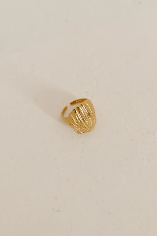 18K Gold Plated Shimmering Treasure Ring Gold
