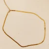 18k Gold Plated Sleek Snake Necklace Gold