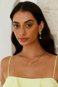 18k Gold Plated Sleek Snake Necklace Gold