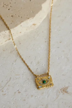 18k Gold Plated Treasure Box Necklace