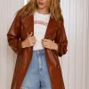 Kiss Of Venus Trench Coat Brown