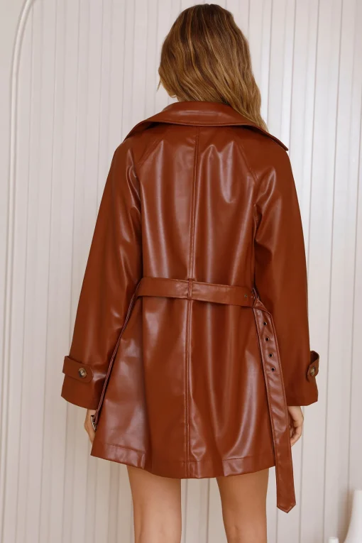 Kiss Of Venus Trench Coat Brown