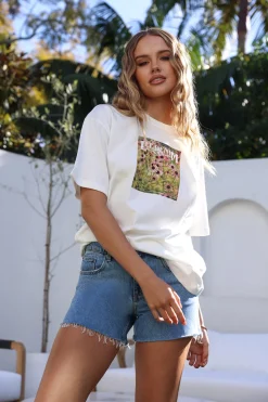 LEE Baggy Recycled Cotton Tee Floral Dreams