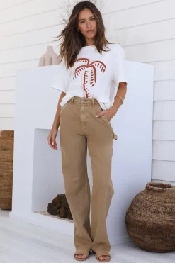 LEE High Baggy Carpenter Jeans Organic Tan
