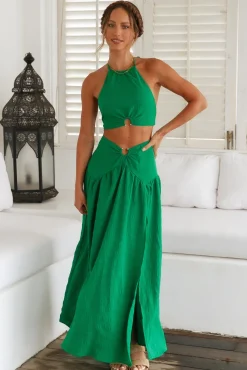 Lemon Tree Crop Top Green