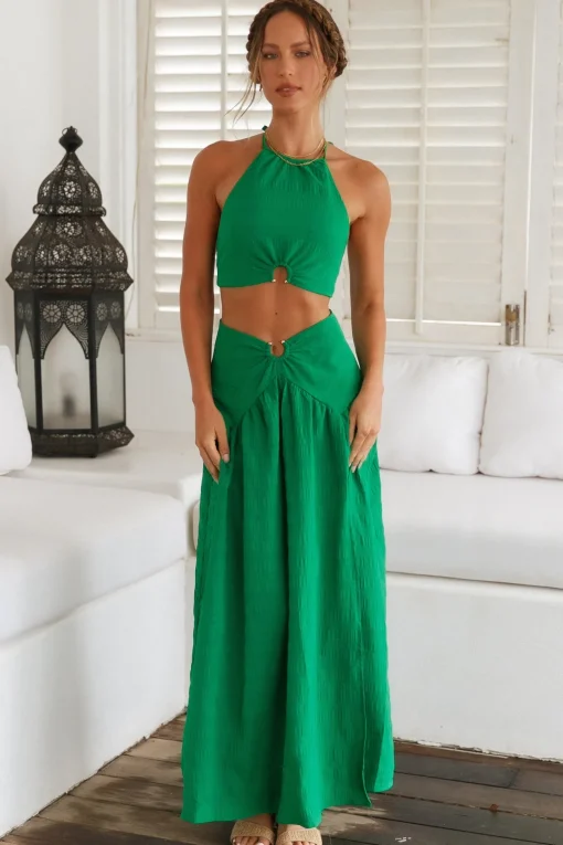 Lemon Tree Crop Top Green