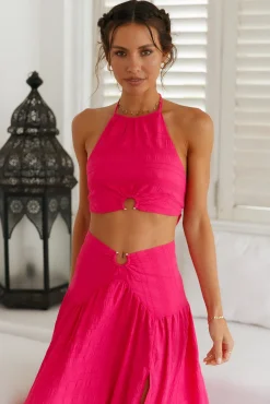 Lemon Tree Crop Top Pink