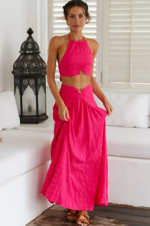 Lemon Tree Crop Top Pink