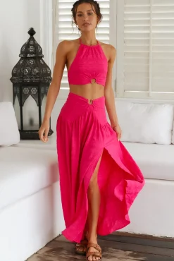 Lemon Tree Crop Top Pink
